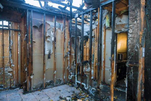 Professional Fire Damage Repair technician working in Raintree Plantation, MO